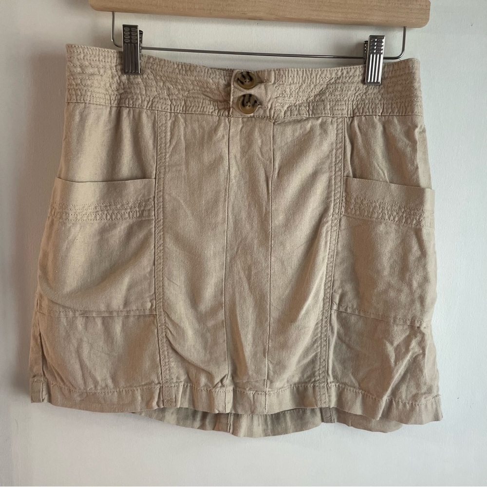 REITMANS Linen blend mini skort size 8